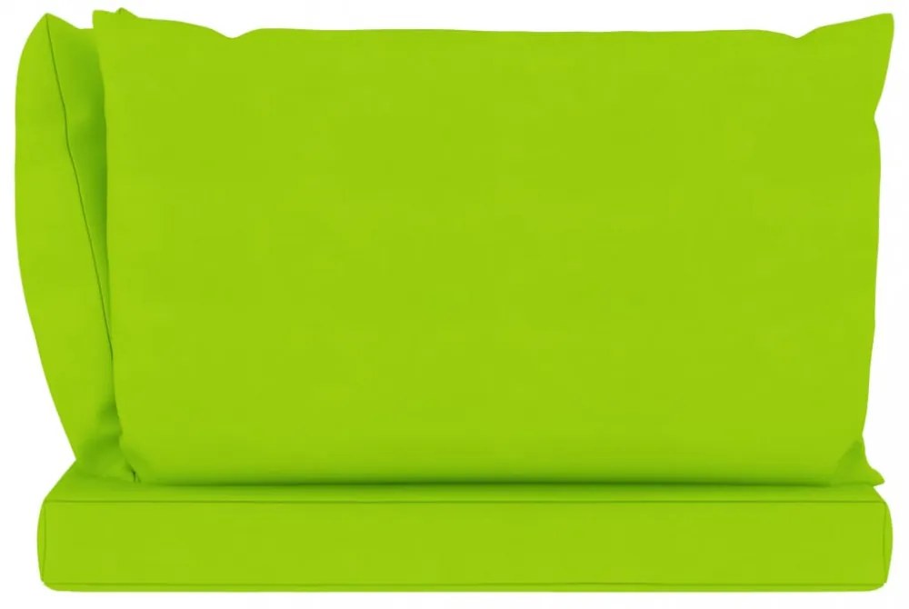 3 db élénkzöld szövet raklapkanapé-párna