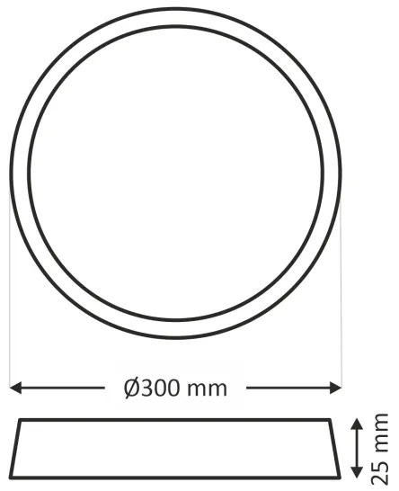 LED mennyezeti lámpa LED/24W/230V 3000/4000/6500K átm. 30 cm, fehér