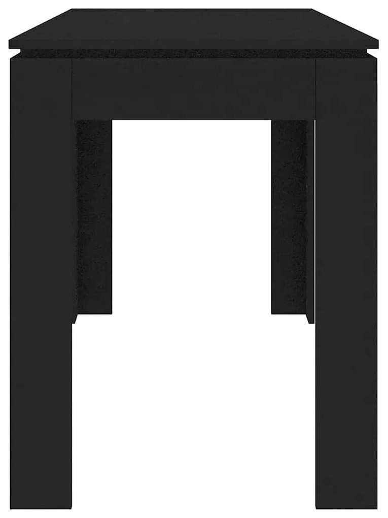 Fekete szerelt fa étkezőasztal 120 x 60 x 76 cm