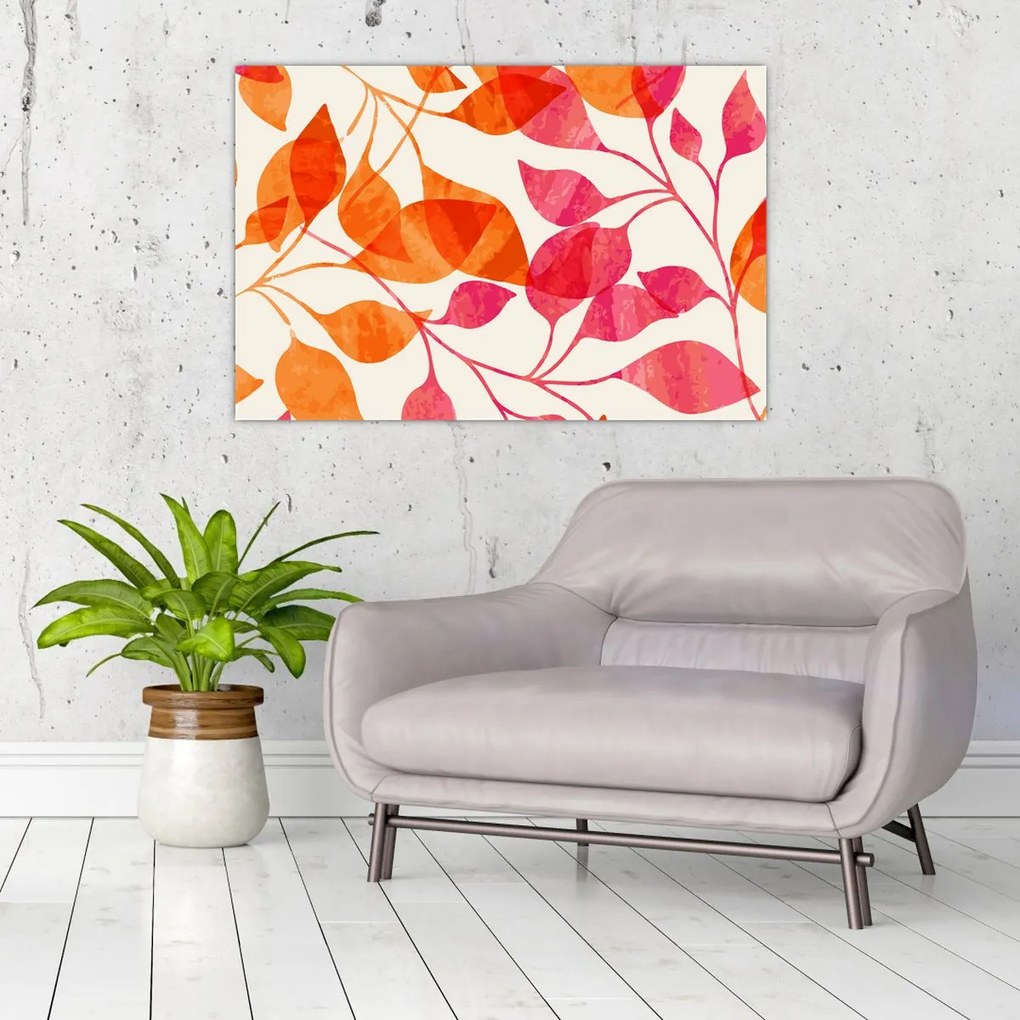 Kép - Narancssárga levelek (90x60 cm)