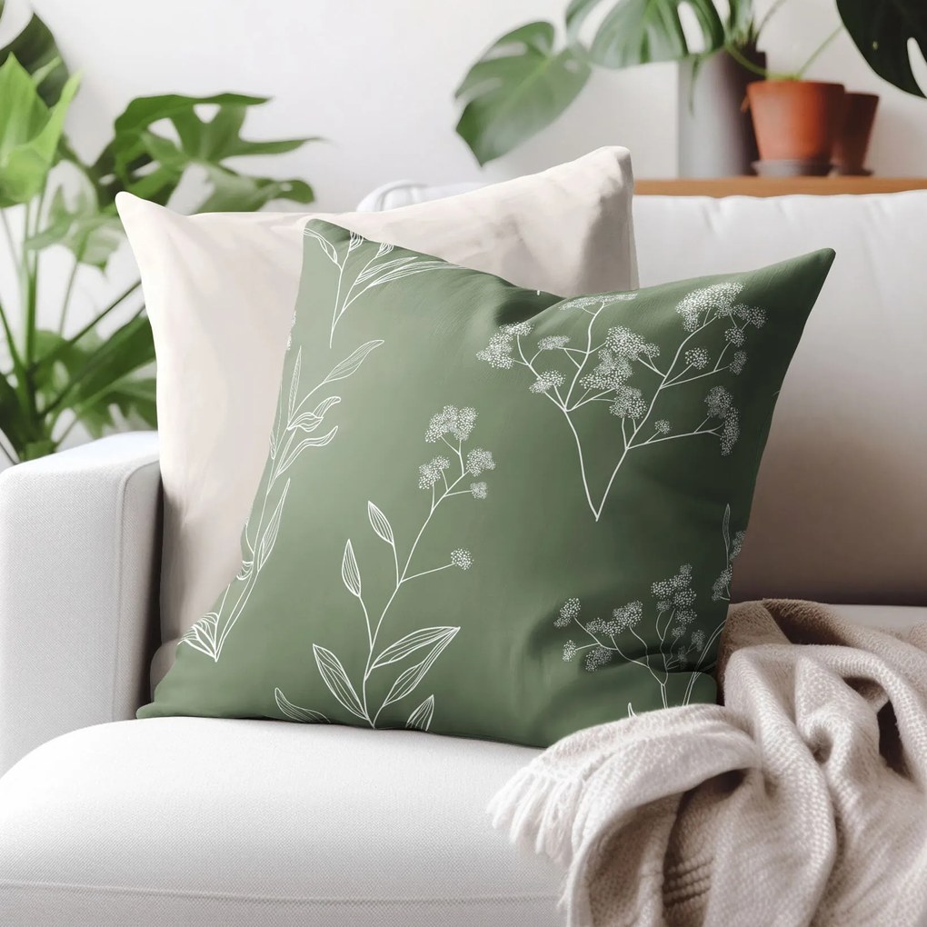 Goldea pamut párnahuzat - gyógynövény levelek 40 x 40 cm