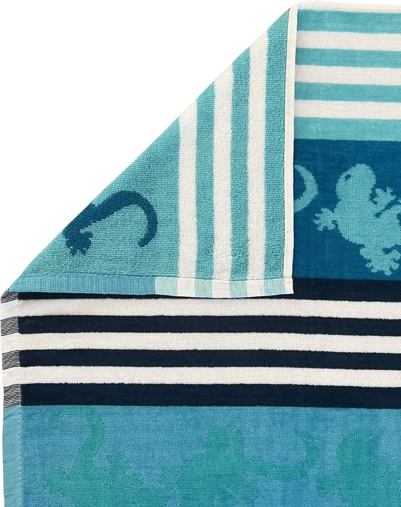 CRAZY GEKKO Strandtörölköző türkiz 165x90cm