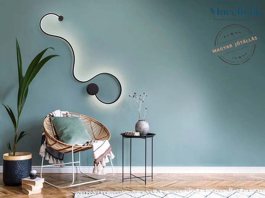 Fali Lámpa Fekete GRAFOS SCHULLER 227018