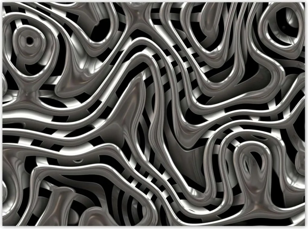 Poszterek 135x100 Élénk ezüst