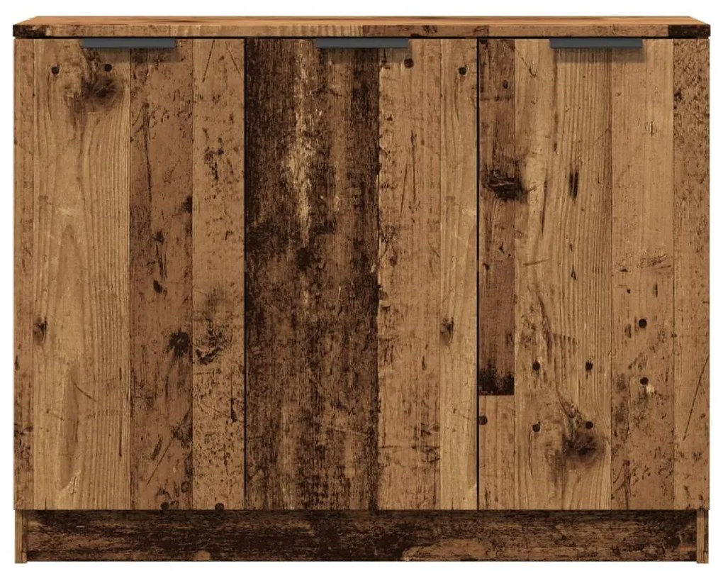 antik fa színű szerelt fa tálalószekrény 90 x 30 x 70 cm
