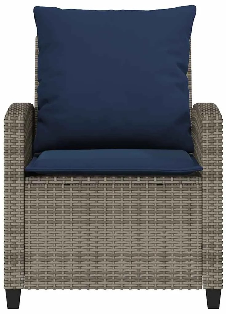 4 részes szürke polyrattan kerti ülőgarnitúra párnákkal