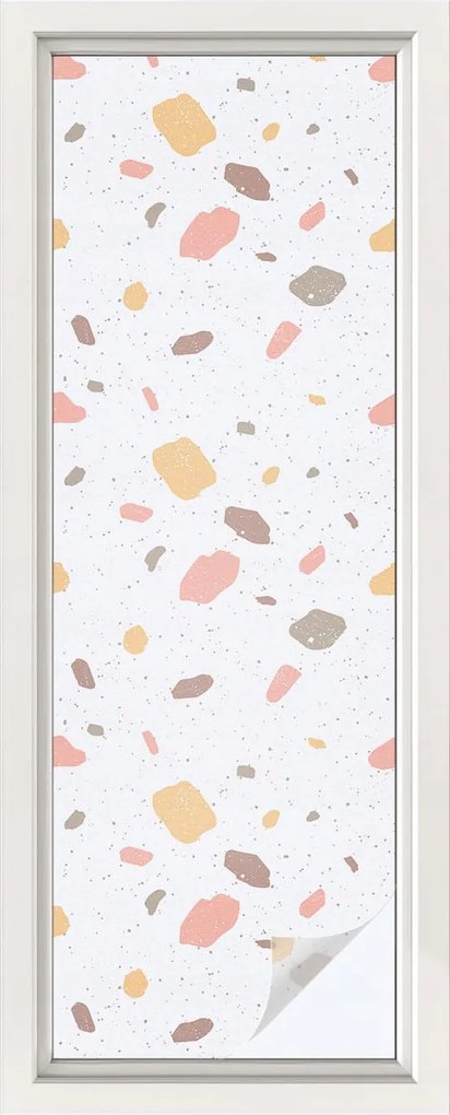 Ablaküvegfólia Adatvédelem Absztrakt terrazzo 50x146 cm