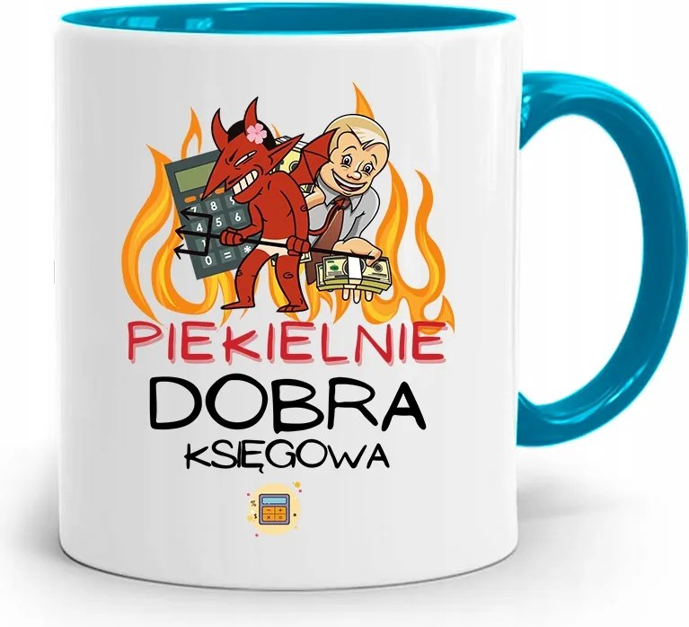 Kék Bögre Ajándék Könyvelőnek, fényképes nyomattal