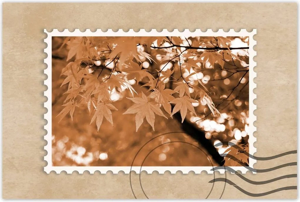 Poszterek 120x80 Szépia Őszi levelek