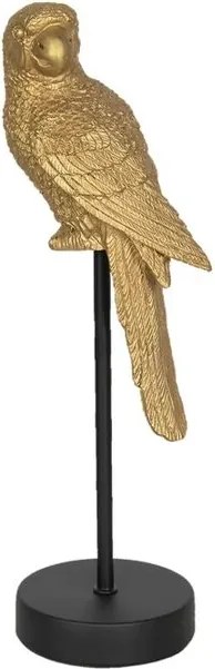 Arany papagáj dekoráció 11x10x36 cm
