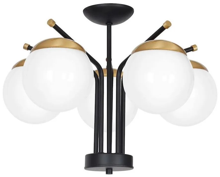 Csillár rúdon CARINA 5xE14/40W/230V fekete