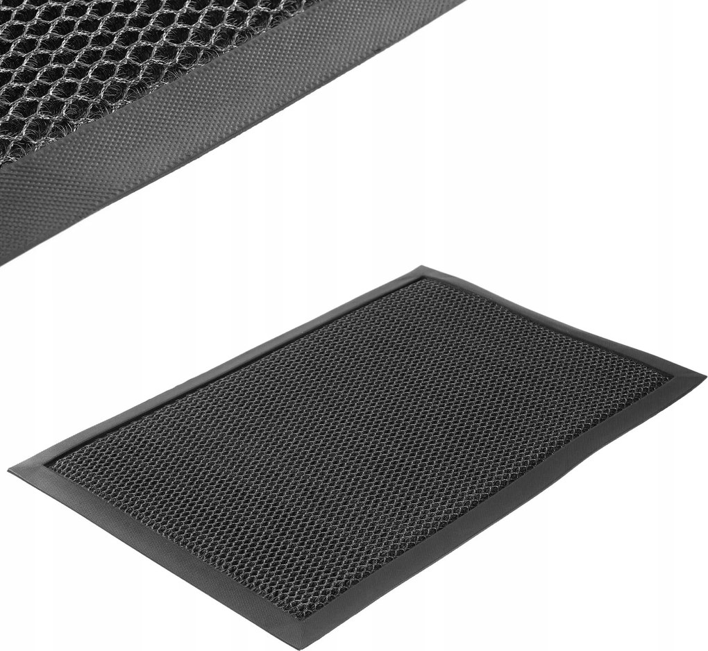 Lábtörlő Otthonra Ajtó Alá 60x40 cm Fekete Gumi