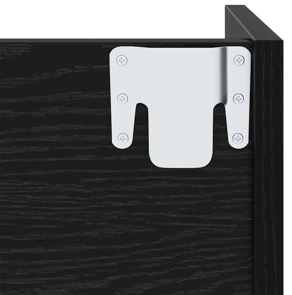 Cipőszekrény 2 pcs Fekete tölgy 60 x 18 x 90 cm Faanyag