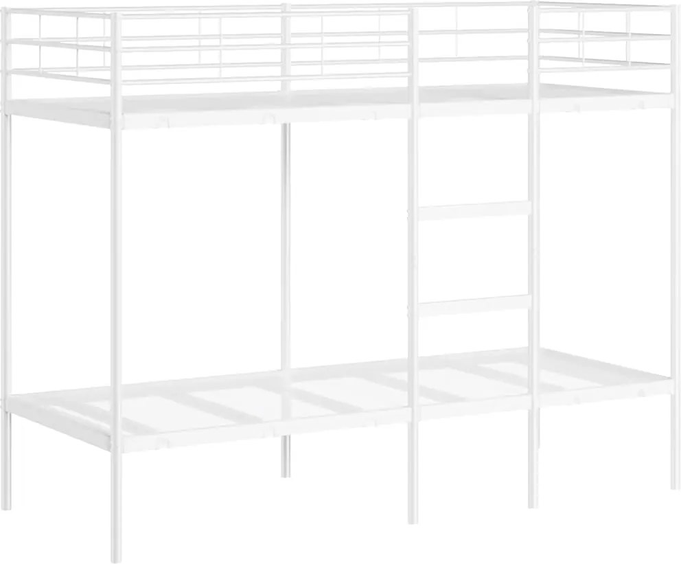 vidaXL fehér acél emeletes ágy matrac nélkül 75 x 190 cm