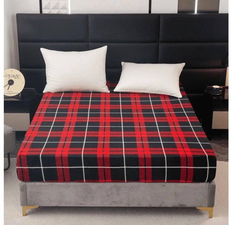 Mikroplüss lepedő ALBURY 200x200 cm piros