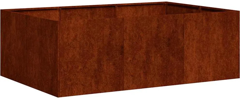 vidaXL ültető rozsdás 120x80x40 cm időjárásálló acélból