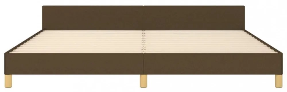 sötétbarna szövet ágykeret matrac nélkül 200 x 200 cm