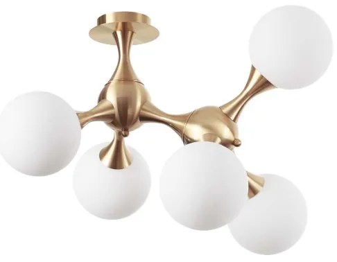 Ideal Lux - Felületre szerelhető csillár NODI 5xE14/28W/230V 50x55 cm sárgaréz/fehér