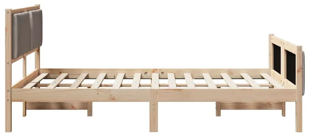 Ágykeret fejtámlával Tópszínű 150 x 200 cm szövet