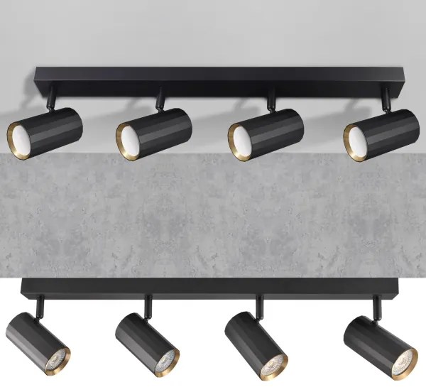 spotlámpa NICEA 4xGU10/10W/230V fekete