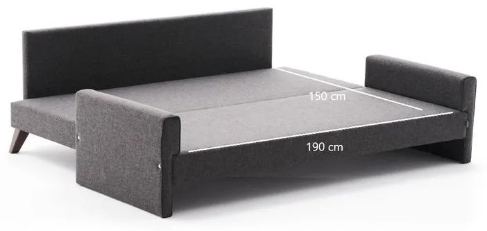 3 személyes kanapéágy Bella Sofa  - Antracit