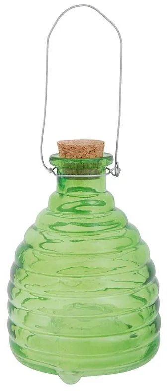 Üveg darázscsapda, zöld, 19 cm