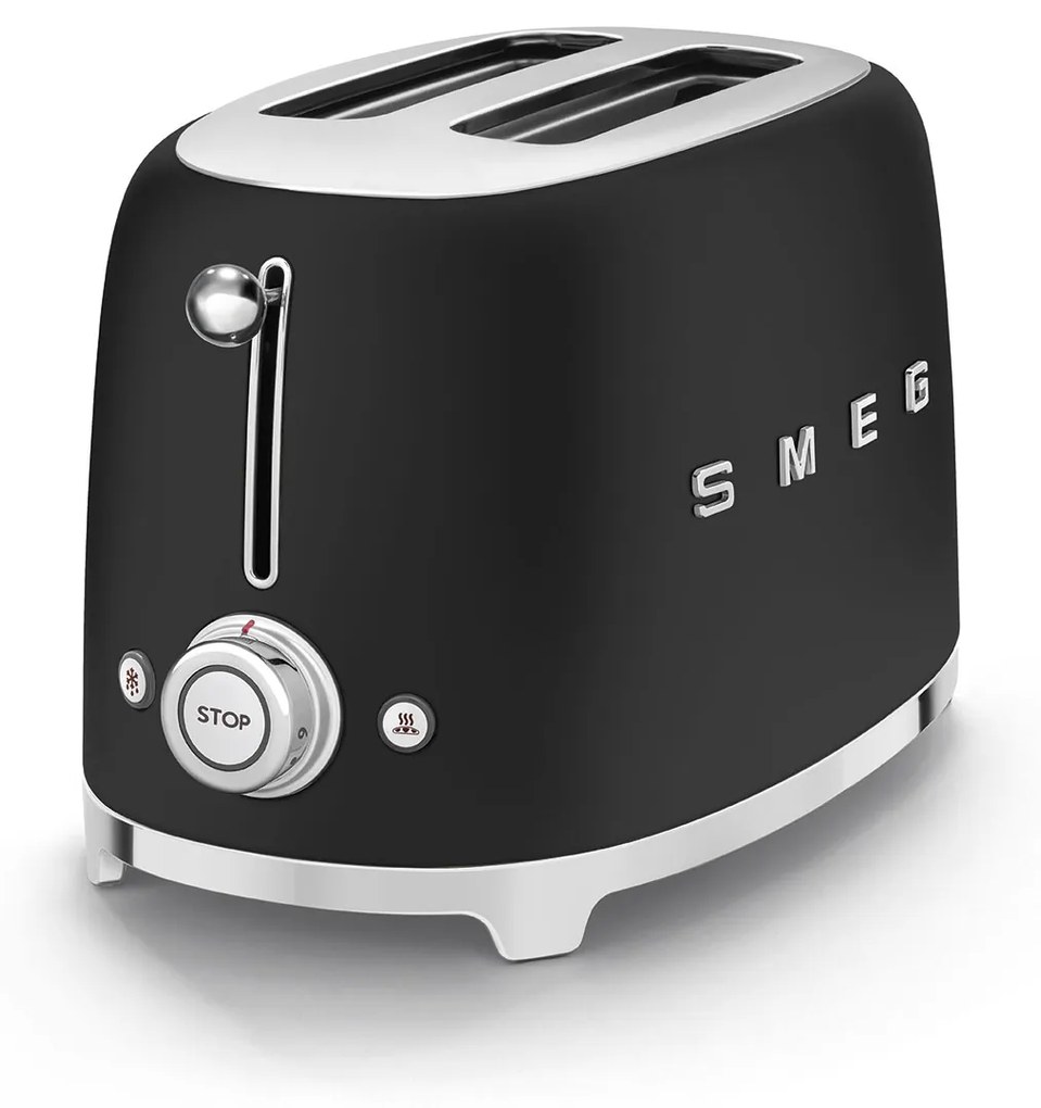 50's Retro Style toustovač P2 matný černý 950W - SMEG