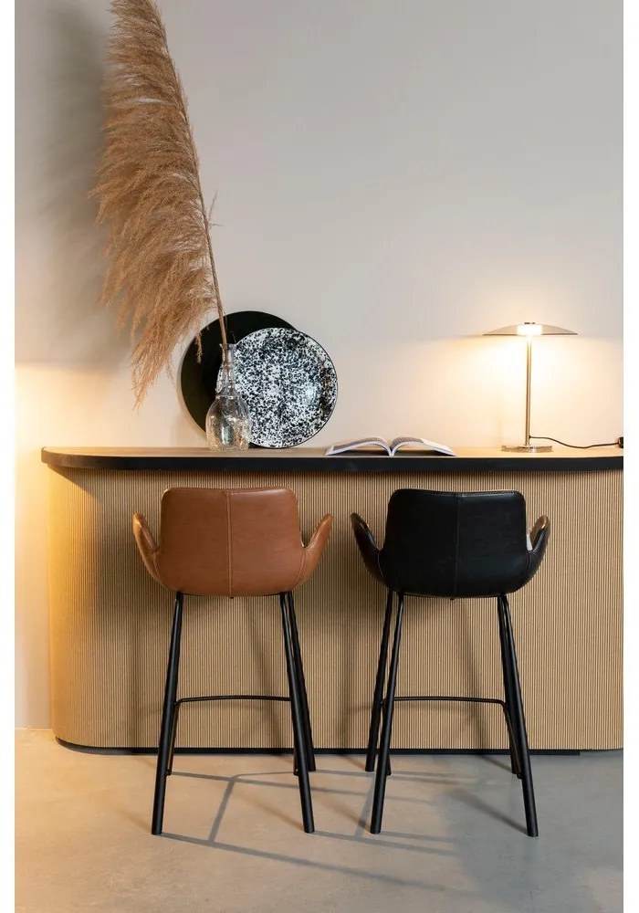 Fekete bárszék szett 2 db-os 91,5 cm Brit – Zuiver