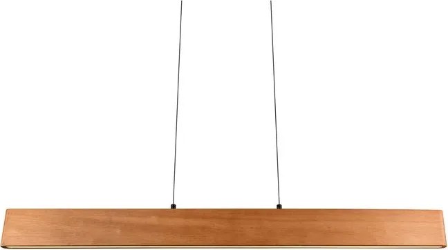 Natúr színű LED függőlámpa fa búrával Edgewood – Trio