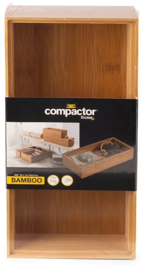 Bambusz tároló, 22,5 x 15 x 6,35 cm - Compactor