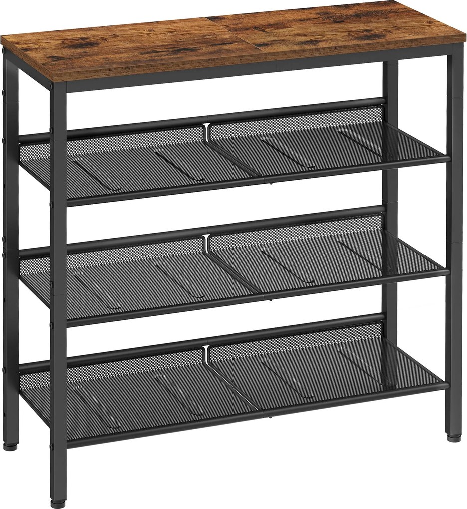 Cipőtartó Állvány 3 szintes hálós polccal Organizer cipőtartó