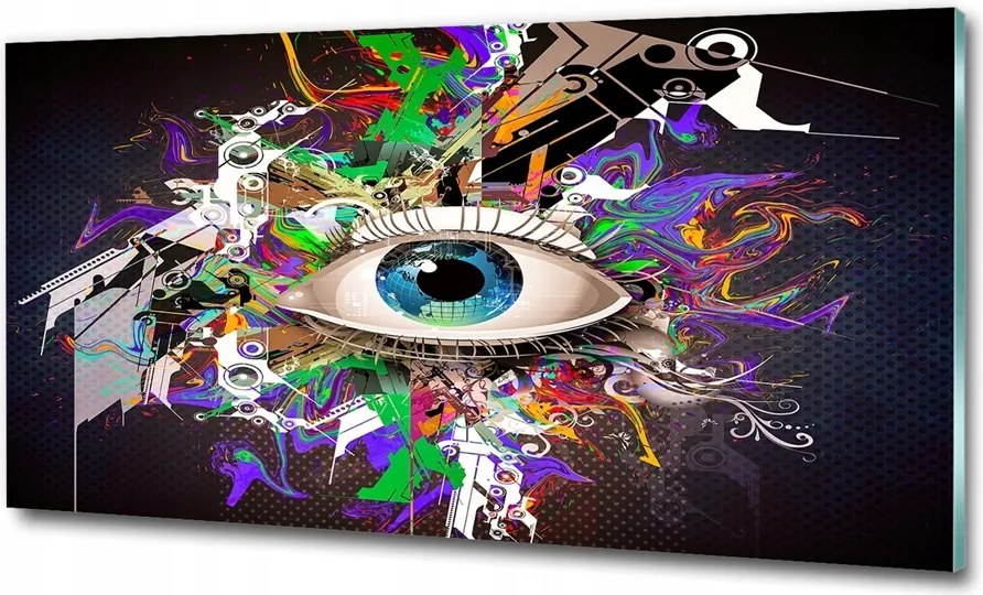 Fotó-üvegkép Absztrakt szem 125x50