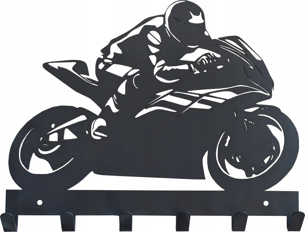 kulcstartó motorversenyző, moto, loft akasztó, fém akasztó