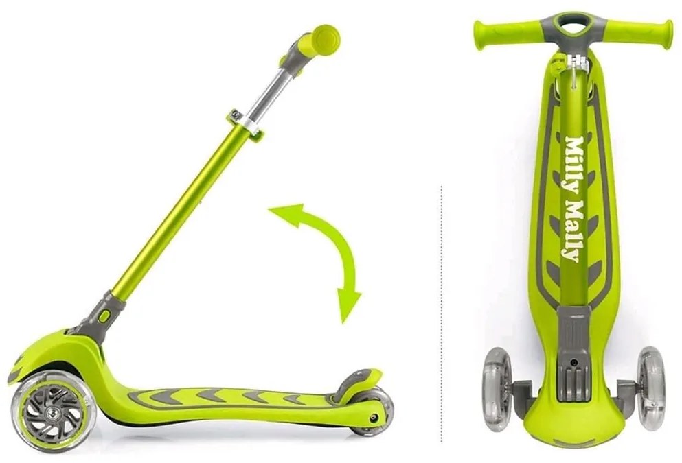 Gyerek roller Milly Mally Scooter Boogie zöld