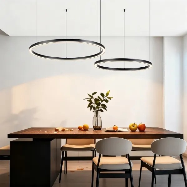 Brilagi - LED fényerőszabályozható kábeles csillár PORTOFINO LED/98W/230V fekete + távirányítóval
