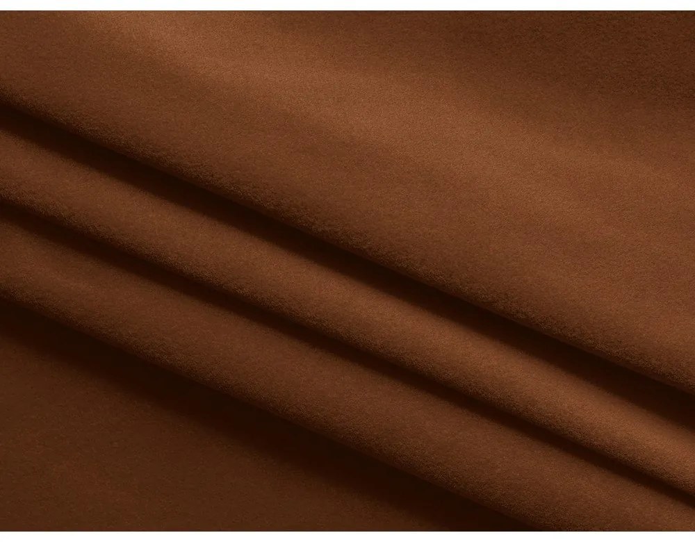 Narancssárga-barna bársony sarokkanapé Ekahi – Makamii