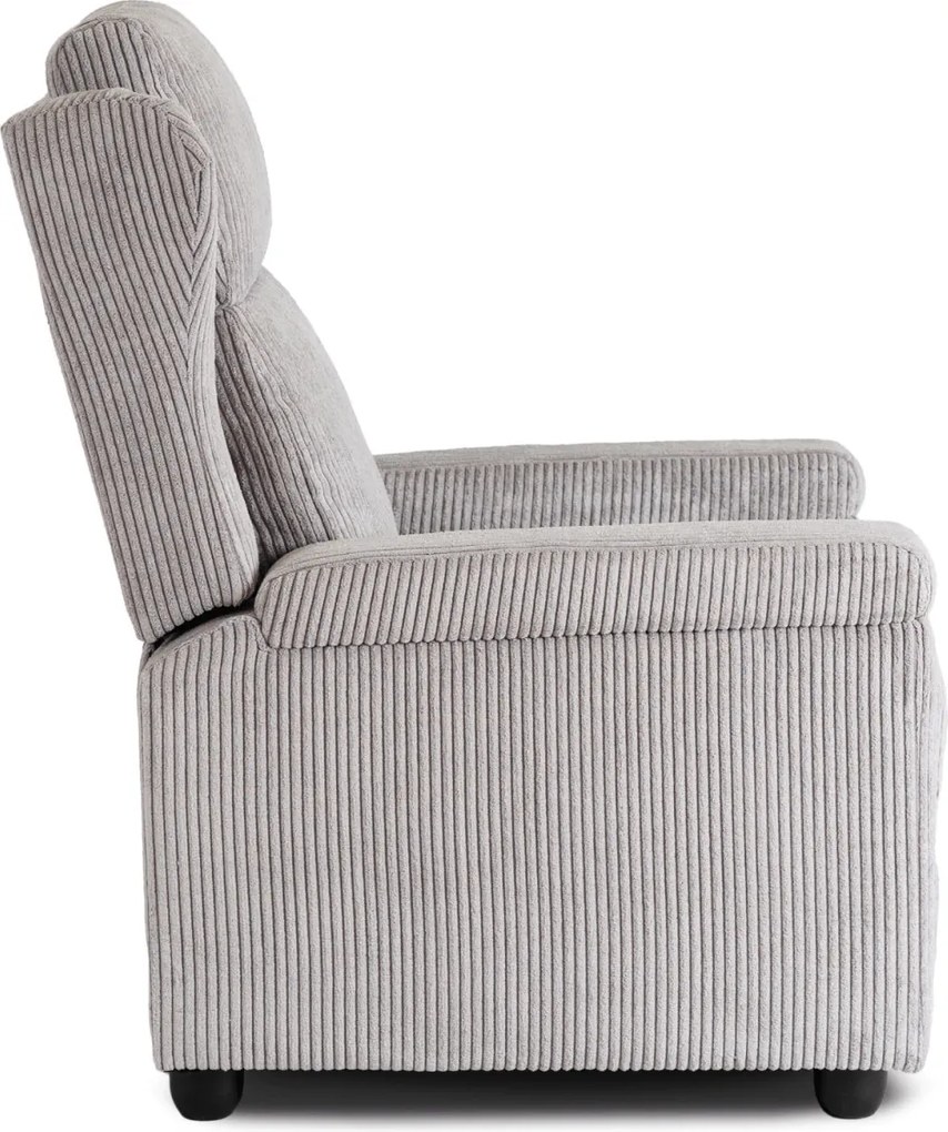 Dönthető fotel szürke kord kárpittal – SPENCER