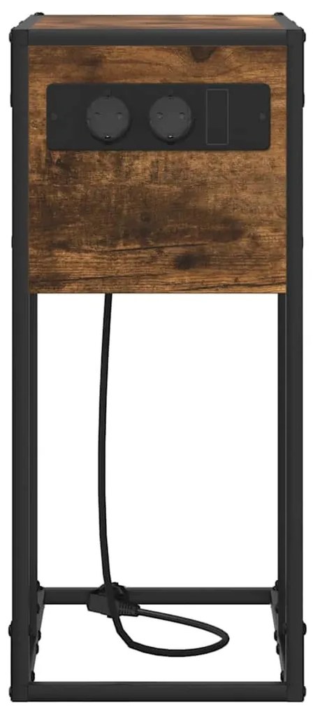 Éjjeli asztal Füstölt tölgy Faanyag