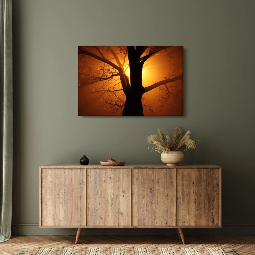 Kép egy fáról naplementekor (90x60 cm)