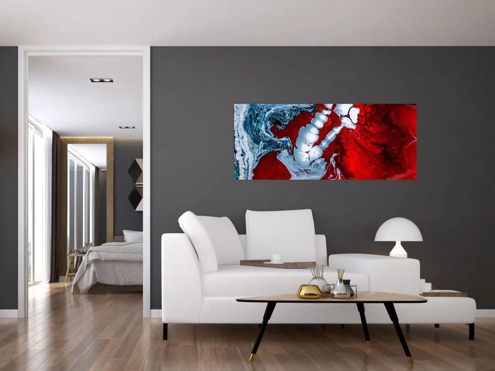 Absztrakt foltok képe (120x50 cm)