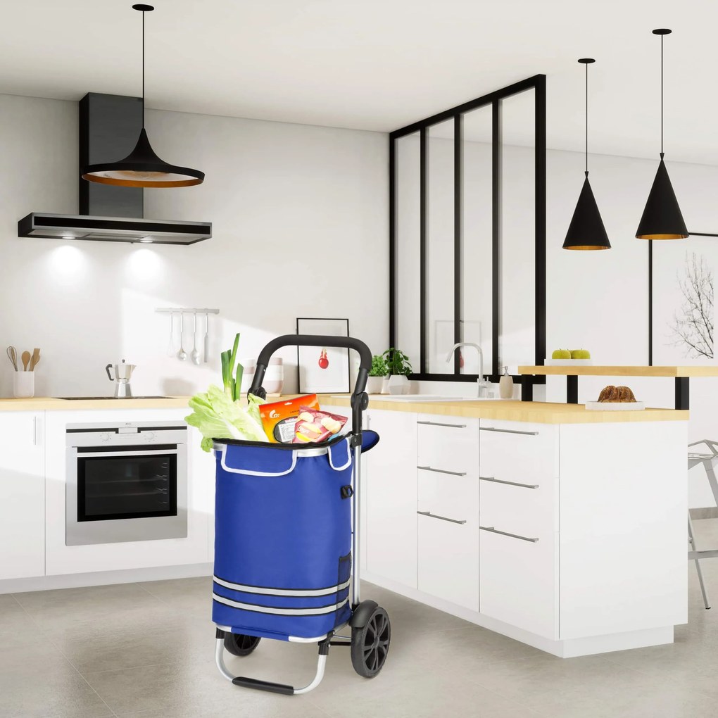 monzana® Bevásárlókocsi 56 l - kék