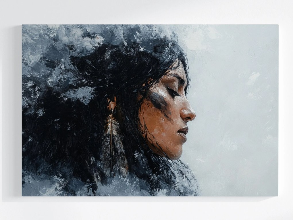 Canvas Vászonkép Nő Indián Portré Etno Művészet Usa 60x40