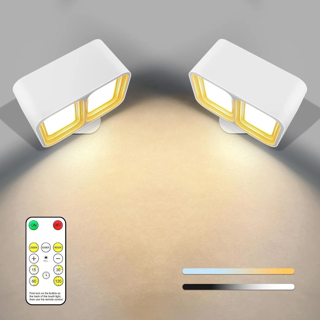 Vezeték nélküli LED-es beltéri fali lámpa újratölthető akkumulátorral Bellalicht