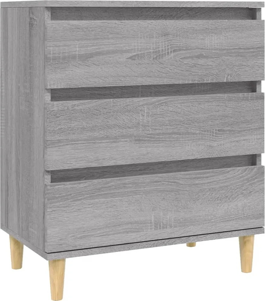 vidaXL szürke sonoma színű szerelt fa tálalószekrény 60 x 35 x 70 cm