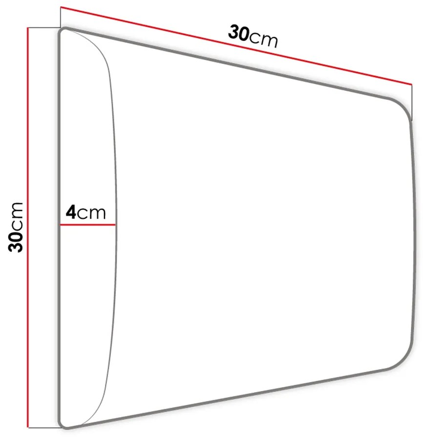 Kárpitozott fali panel Pazara 30x30 (öko-bőr soft 017 (fehér). 1054239