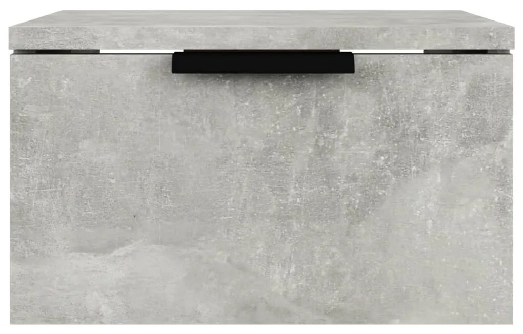 Betonszürke falra szerelhető éjjeliszekrény 34x30x20 cm