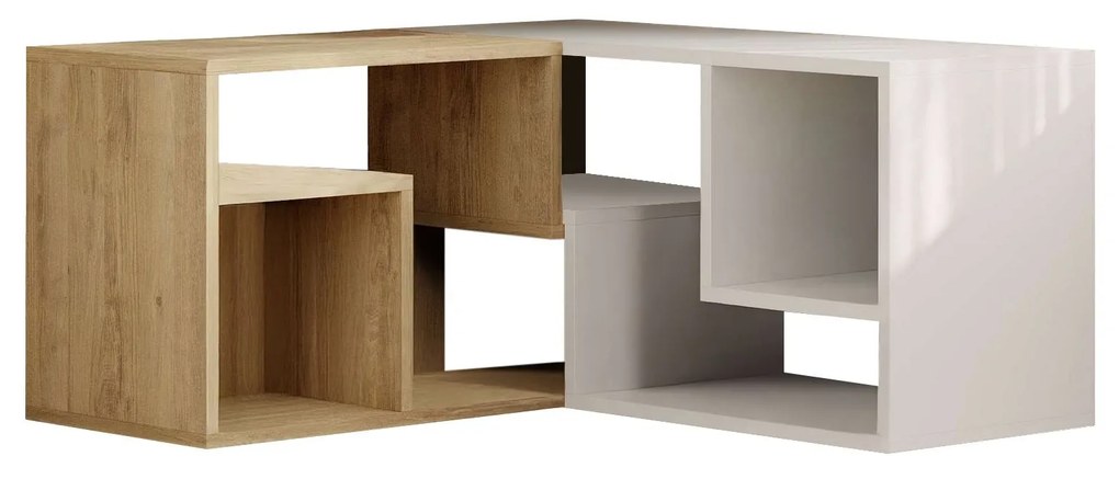 TV szekrény Glis - Sapphire Oak, White