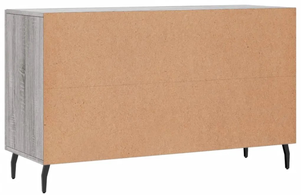szürke sonoma színű szerelt fa tálalószekrény 100 x 36 x 60 cm