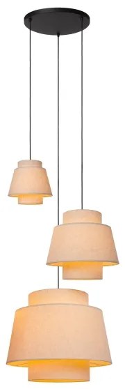 Lucide 21435/13/38 - Csillár zsinóron TRIBUTE 3xE27/40W/230V krémes