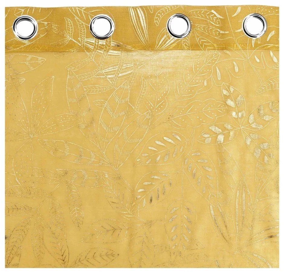 Sárga átlátszó függöny 140x280 cm Belflor – douceur d'intérieur